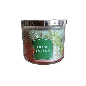 Exclusive‎ Bath & Body Works 3 Wick Candle Scent FRESH BALSAM, 14.5 OZ